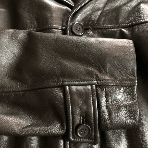 Vintage Chocolate Brown Buttery Soft Leather Jacket Small - Picture 8 of 13